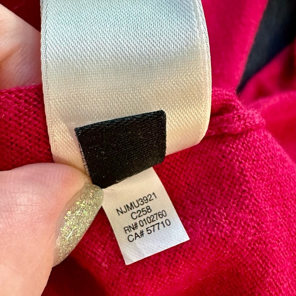 Kate Spade NY Abree Red Raspberry Cashmere Blend Sweater w/ Bow. Size Small - Picture 12 of 12